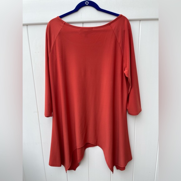 Antthony Orange Sharkbite-Hem Casual Tunic Top size X-Large - Picture 5 of 9